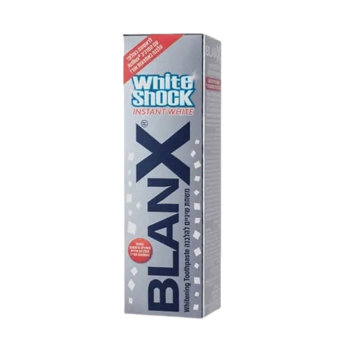 הלבנת שיניים מיידית בצורה טבעית - 75 מ"ל, BLANX White Shock