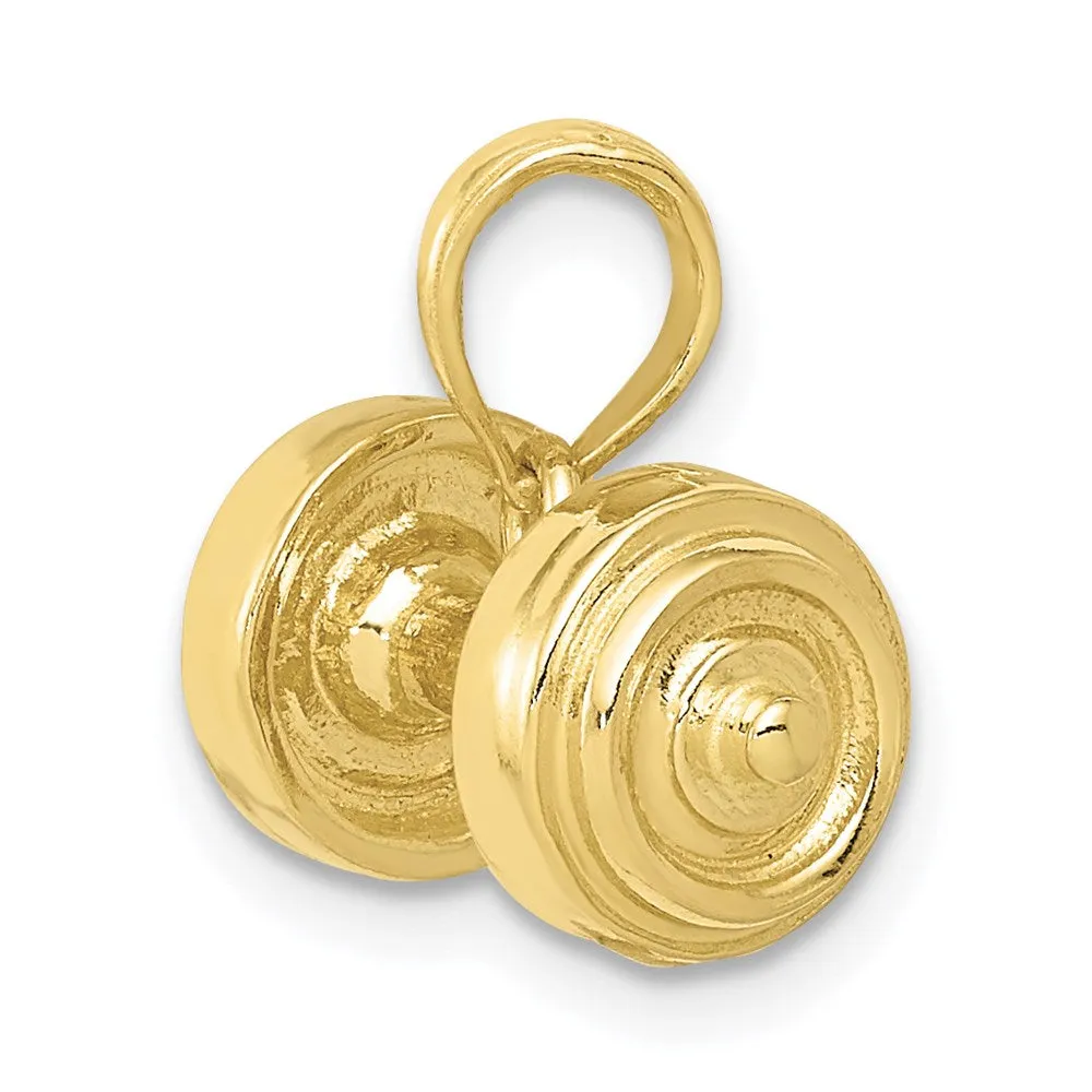 10K 3-D Single Barbell Pendant