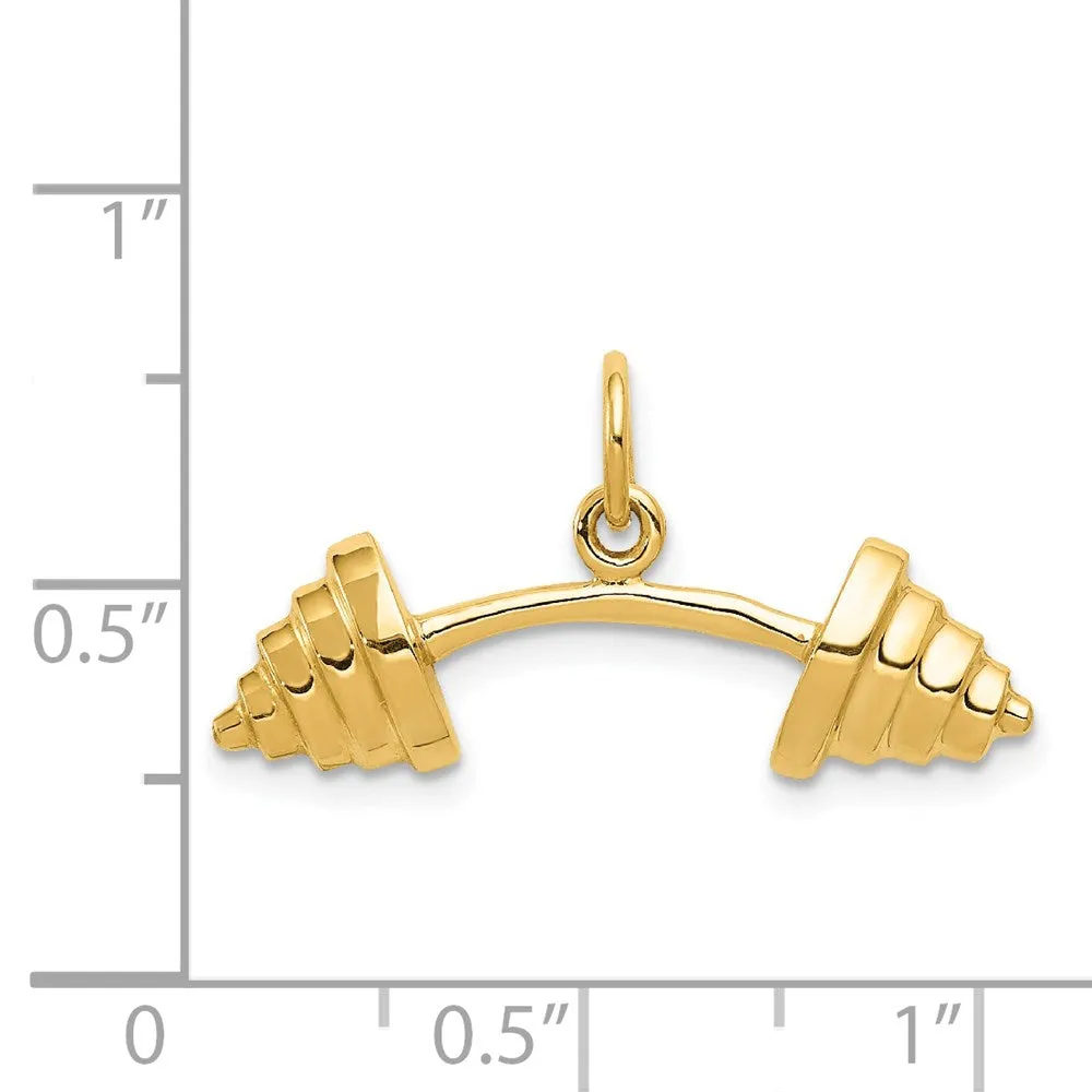 14k Barbell Charm