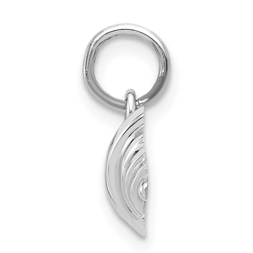 14k White Gold Barbell Charm