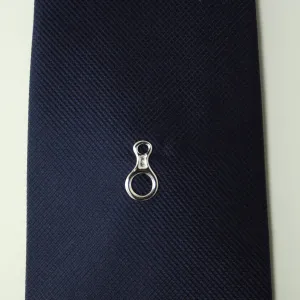 15 mm Figure 8 Descender Tie Tack - Sterling - Rock Climbing Jewelry