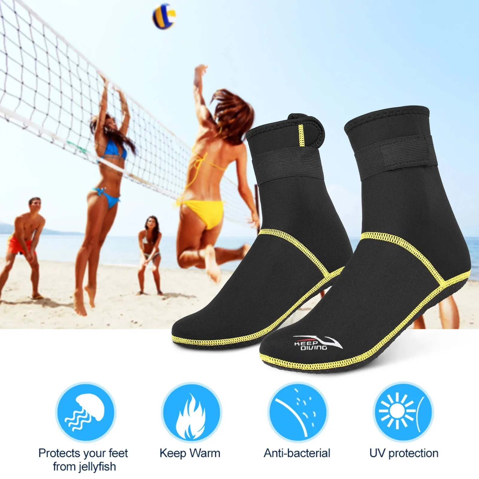 3mm Neoprene Diving Socks Shoes Water Boots Non-slip Beach Boots