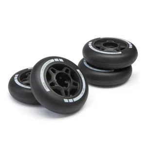 80 mm 84A Inline Fitness Skate Wheels Fit 4-Pack - Black