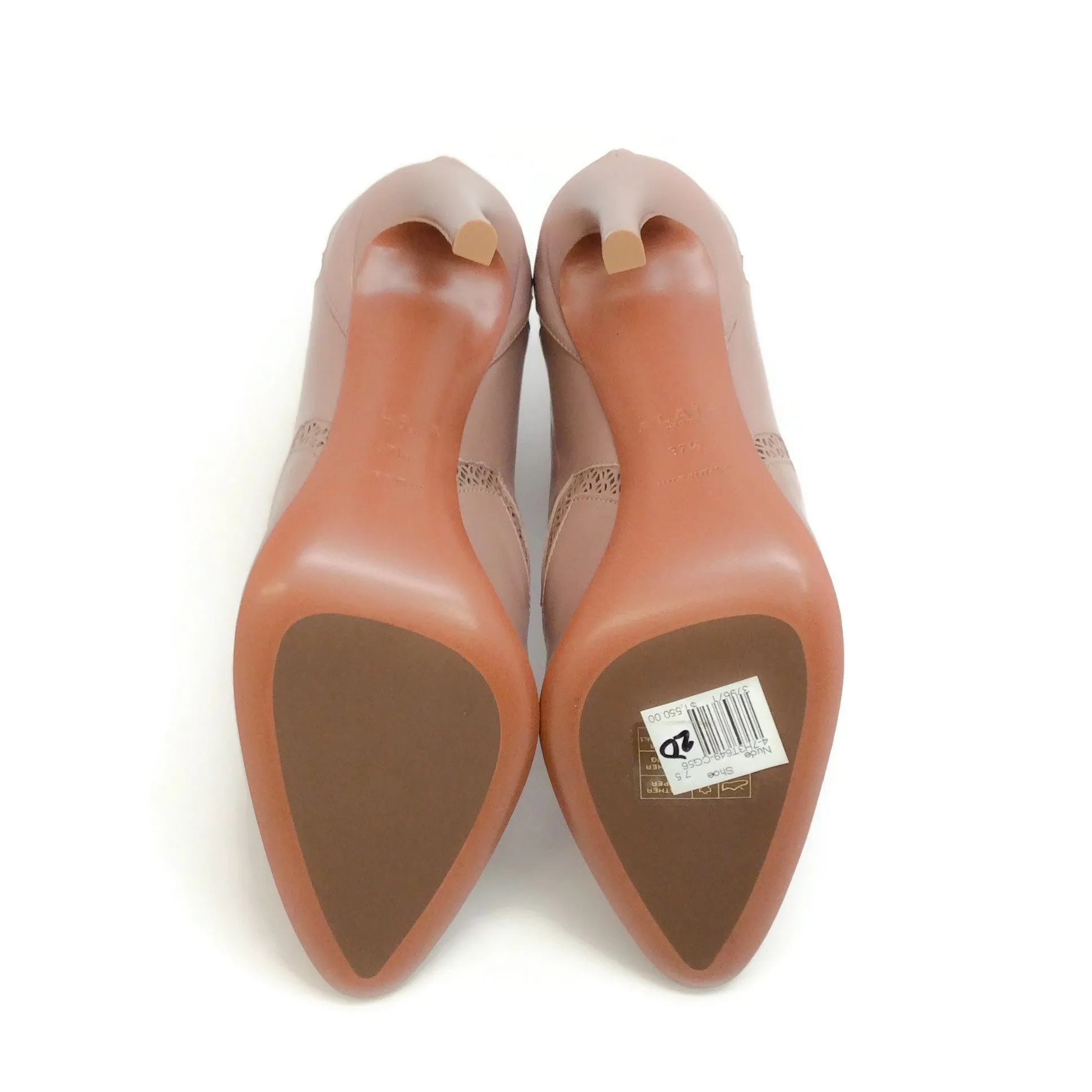 ALAÏA Nude Cut Out Ankle Boots