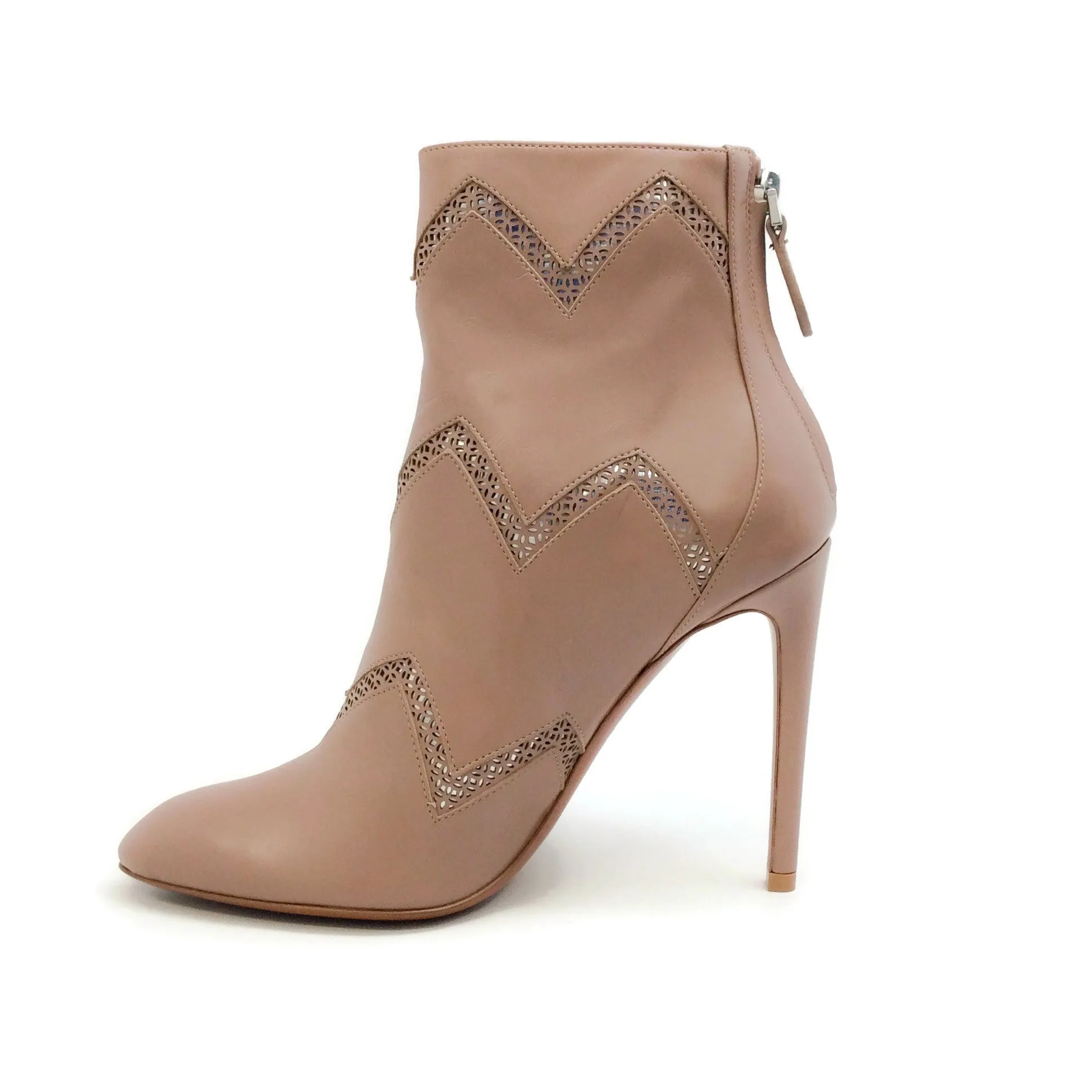 ALAÏA Nude Cut Out Ankle Boots