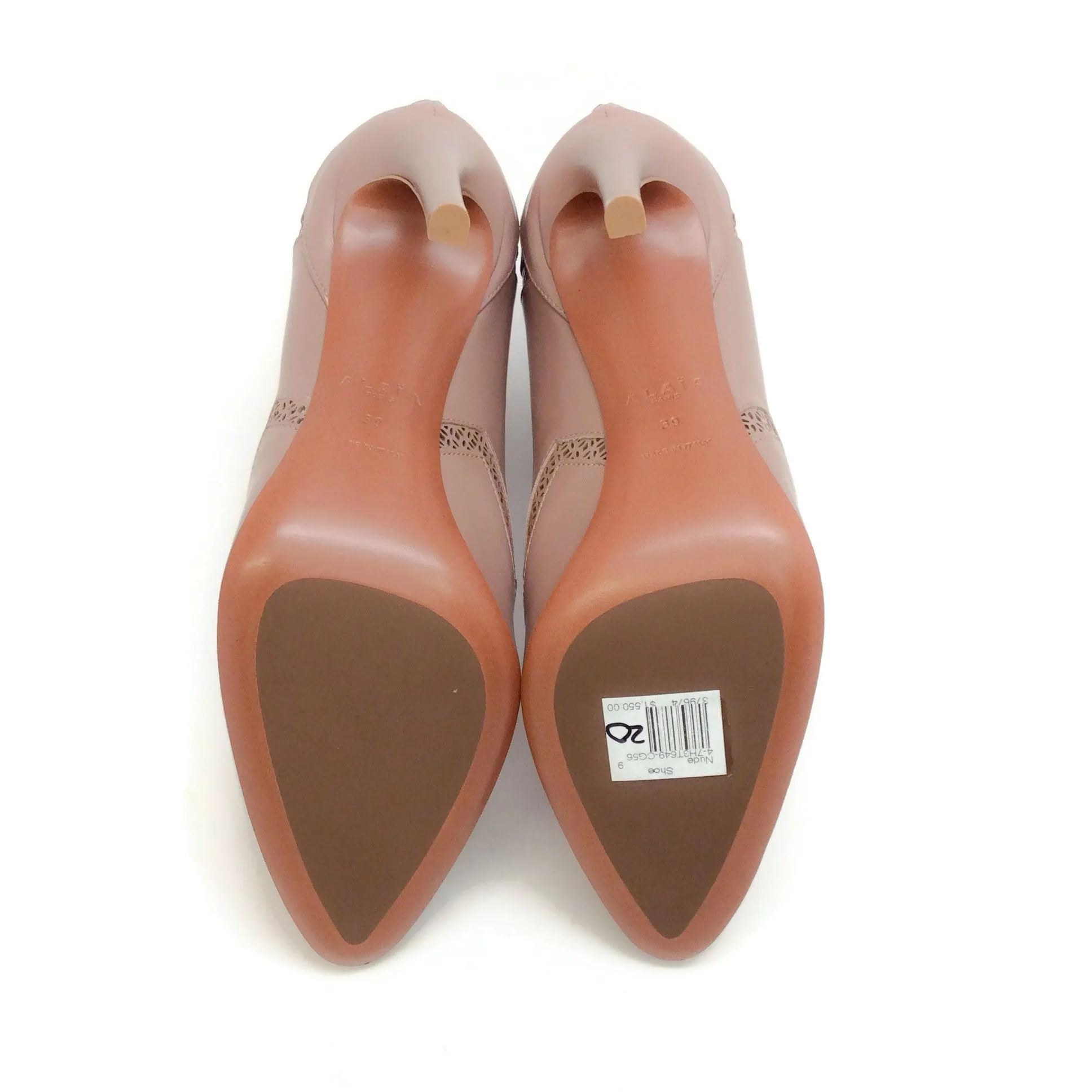ALAÏA Nude Cut Out Ankle Boots
