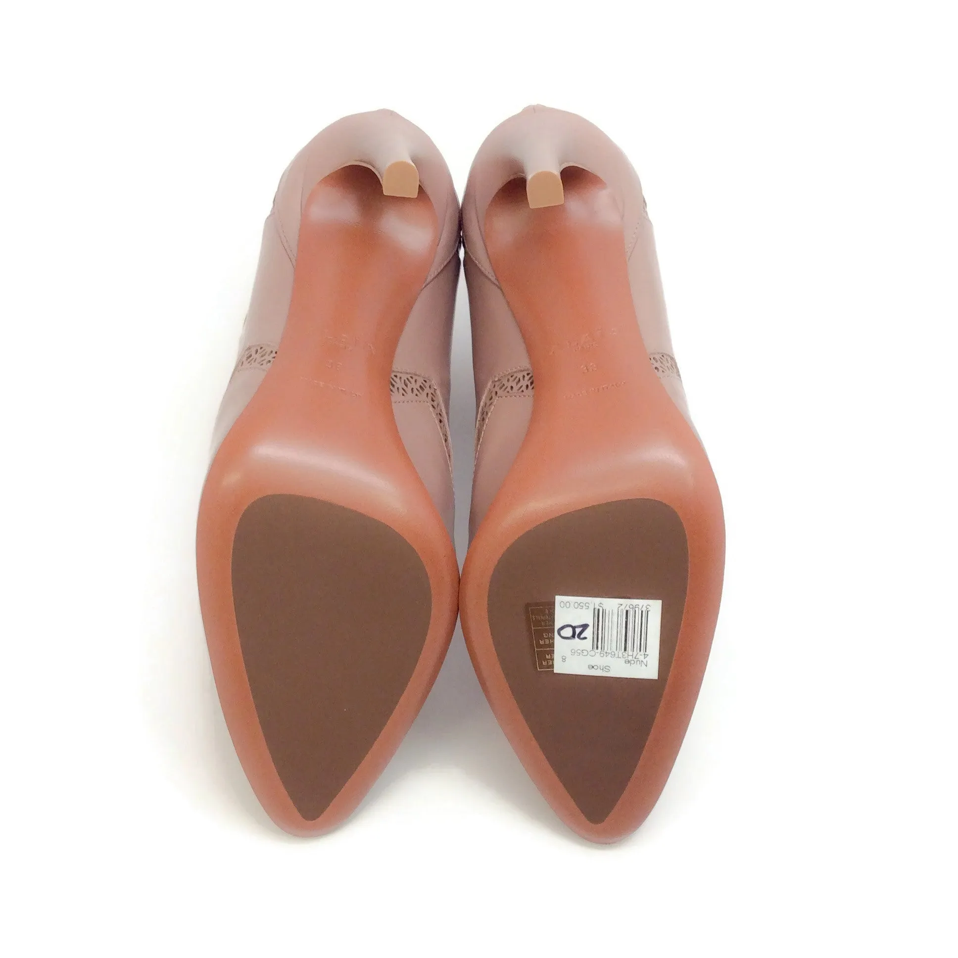 ALAÏA Nude Cut Out Ankle Boots