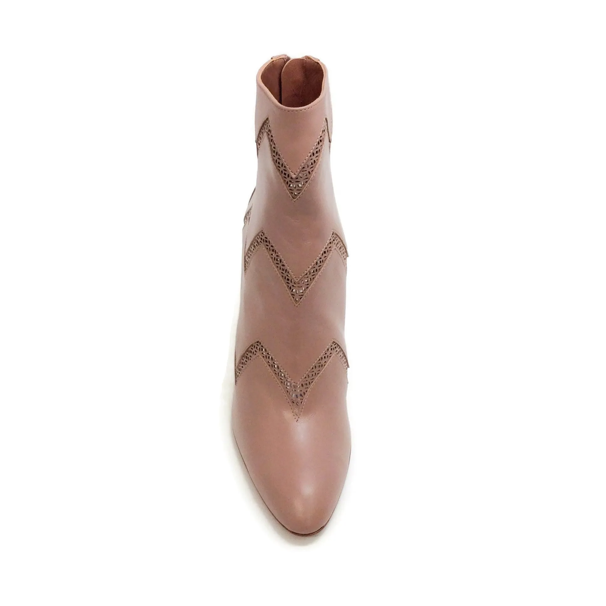 ALAÏA Nude Cut Out Ankle Boots