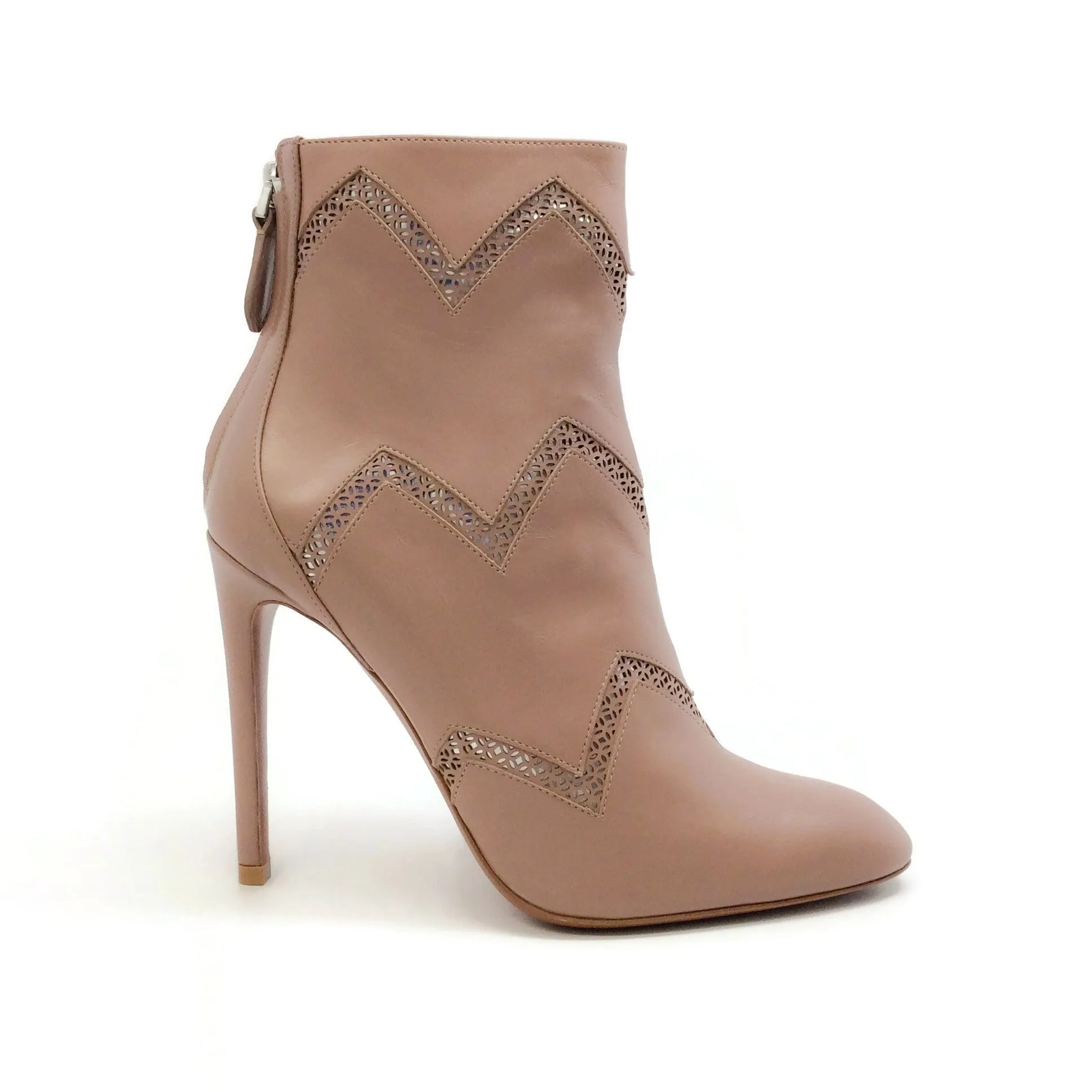 ALAÏA Nude Cut Out Ankle Boots