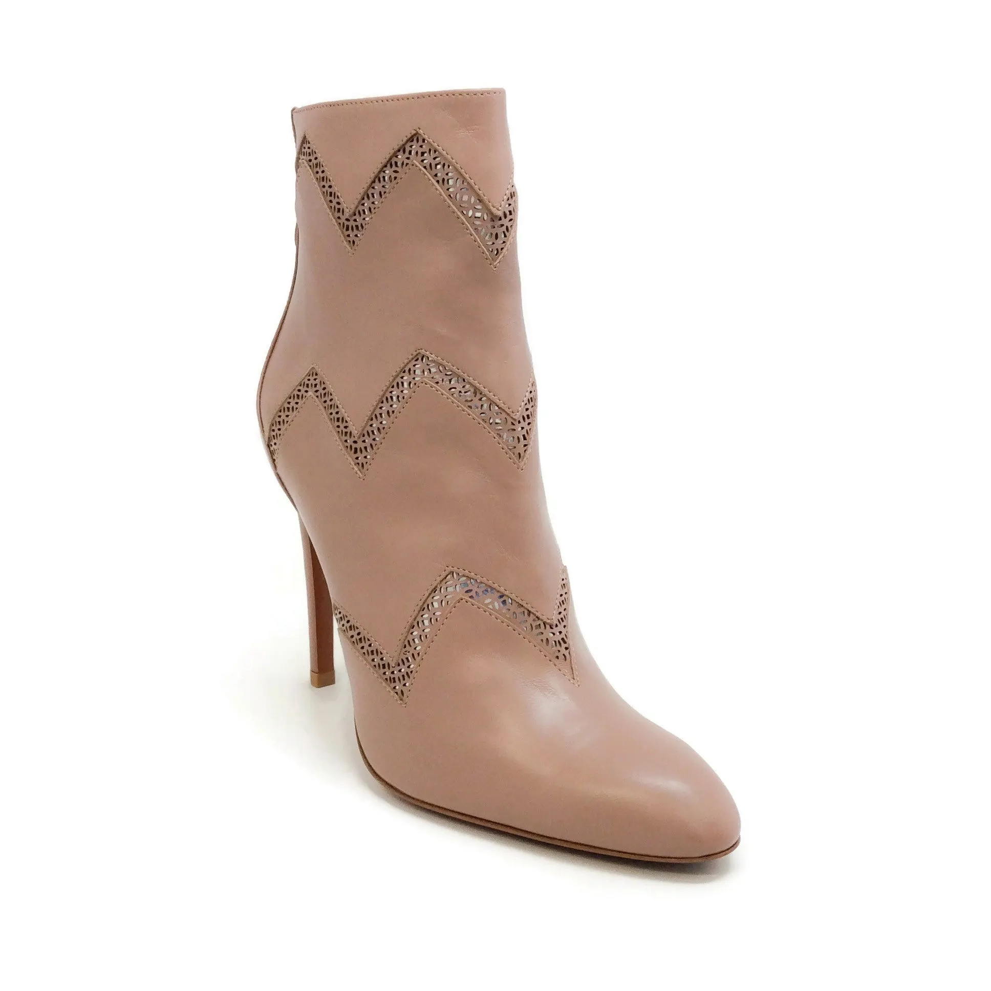 ALAÏA Nude Cut Out Ankle Boots