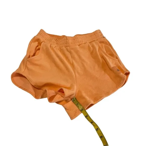 ALO YOGA  TERRY HIGH-WAIST BEACHSIDE SHORT XS RETRO CANTELOPE HIGH RISE