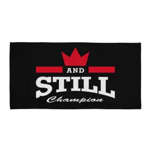 And Still Champion™ black beach towel - 30"x60"