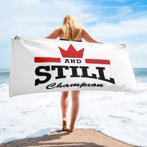 And Still Champion™ white beach towel - 30"x60"