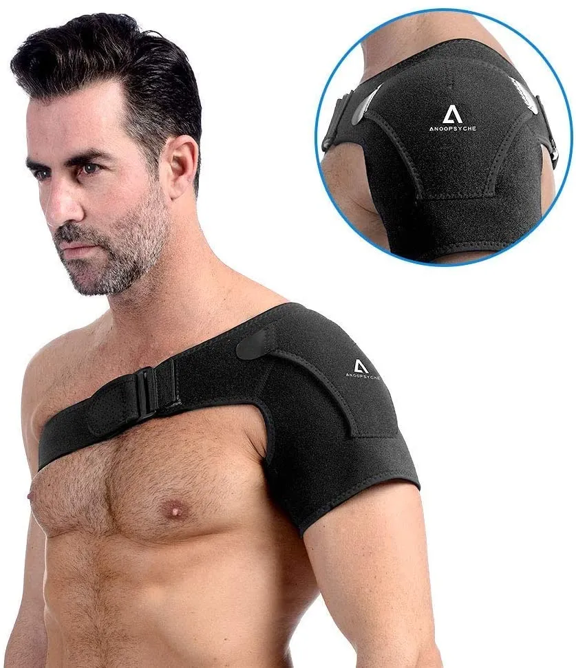 Anoopsyche Shoulder Brace Support for Dislocated AC Joint, Frozen Shoulder, Pain Relief, Rotator Cuff Support for Women and Men, Adjustable Neoprene Shoulder Support for Right and Left