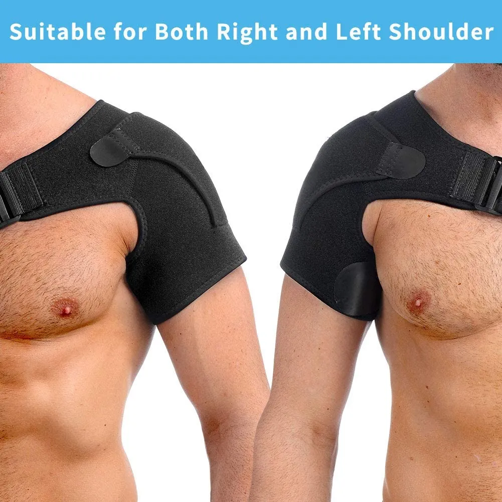 Anoopsyche Shoulder Brace Support for Dislocated AC Joint, Frozen Shoulder, Pain Relief, Rotator Cuff Support for Women and Men, Adjustable Neoprene Shoulder Support for Right and Left