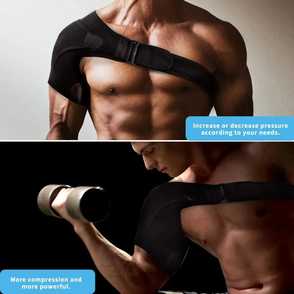 Anoopsyche Shoulder Brace Support for Dislocated AC Joint, Frozen Shoulder, Pain Relief, Rotator Cuff Support for Women and Men, Adjustable Neoprene Shoulder Support for Right and Left