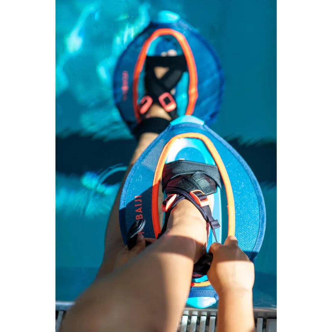 Aquafit Pullstep Mesh Pair of Dumbbells Blue Orange