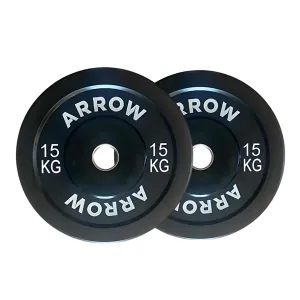 ARROW Pro 15kg Bumper Weight Plate Pair