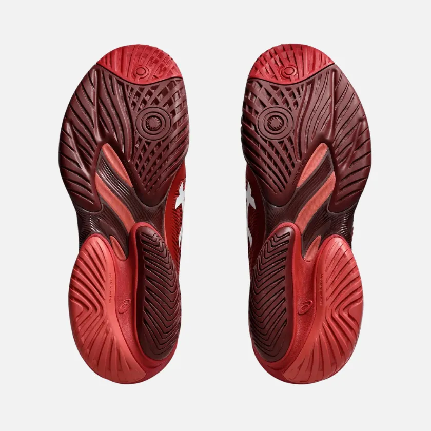 Asics COURT FF 3 NOVAK Men's Tennis Shoes -Cranberry/White