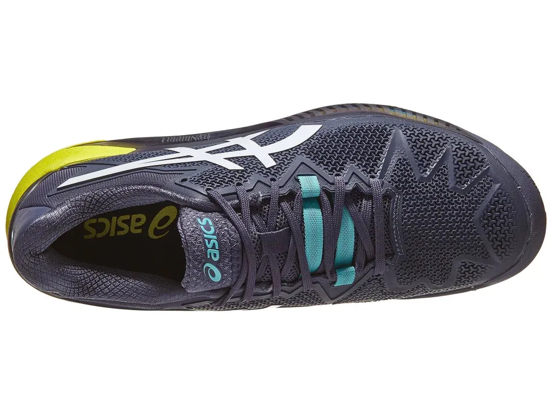 Asics Gel Resolution 8 Indigo Fog/White Men's Tennis Shoes - NEW ARRIVAL
