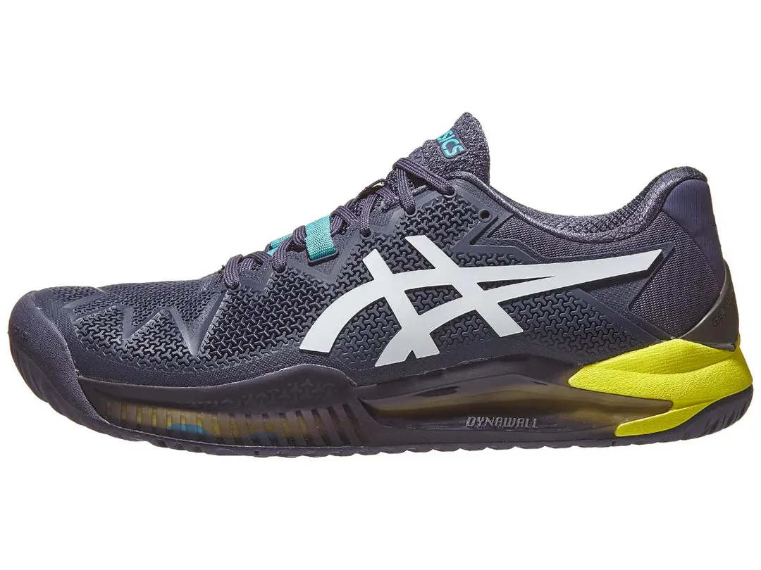 Asics Gel Resolution 8 Indigo Fog/White Men's Tennis Shoes - NEW ARRIVAL