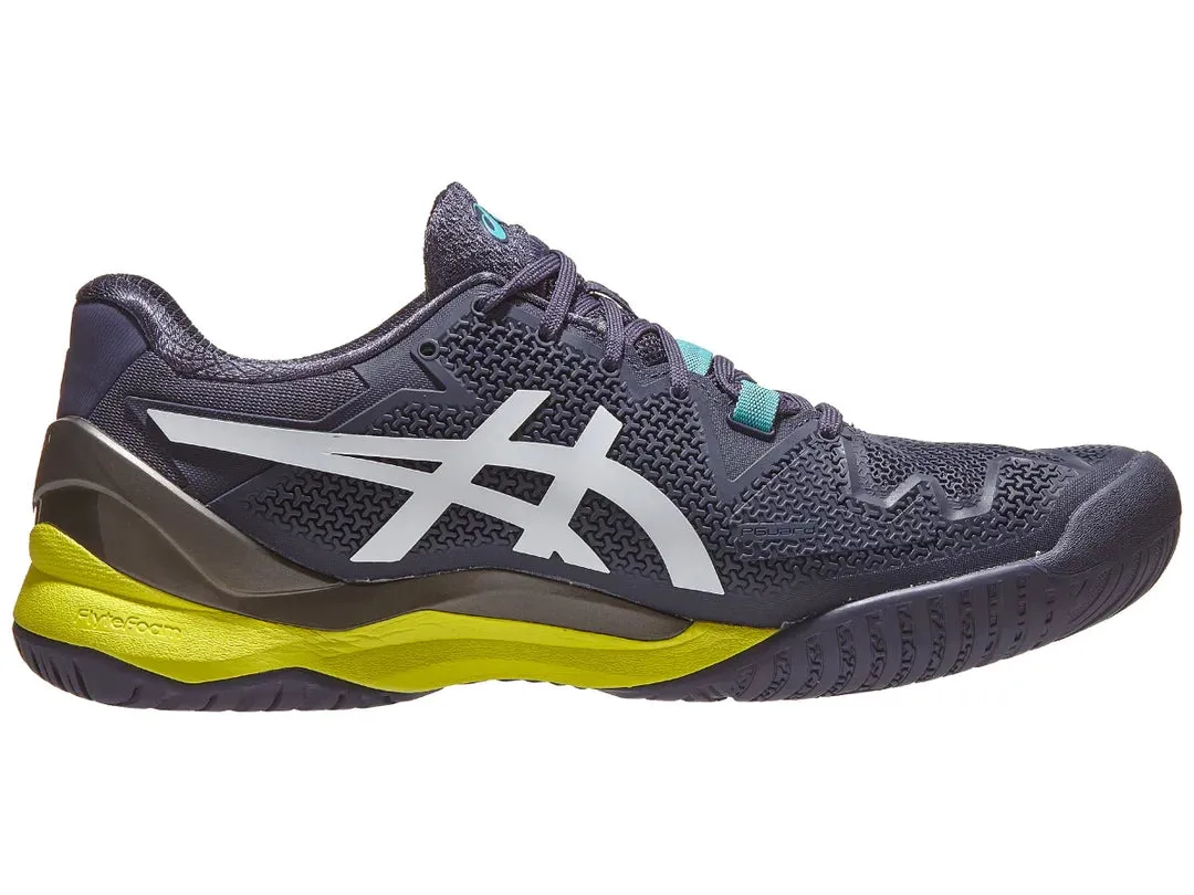 Asics Gel Resolution 8 Indigo Fog/White Men's Tennis Shoes - NEW ARRIVAL