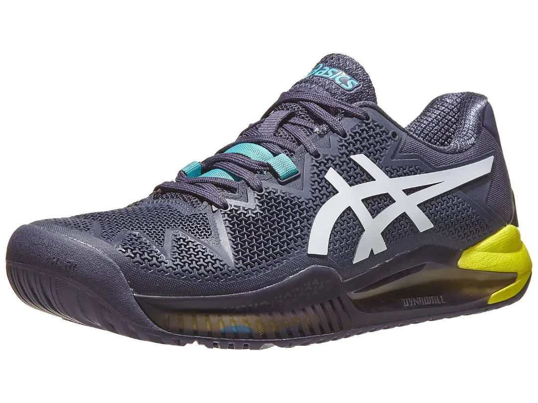 Asics Gel Resolution 8 Indigo Fog/White Men's Tennis Shoes - NEW ARRIVAL