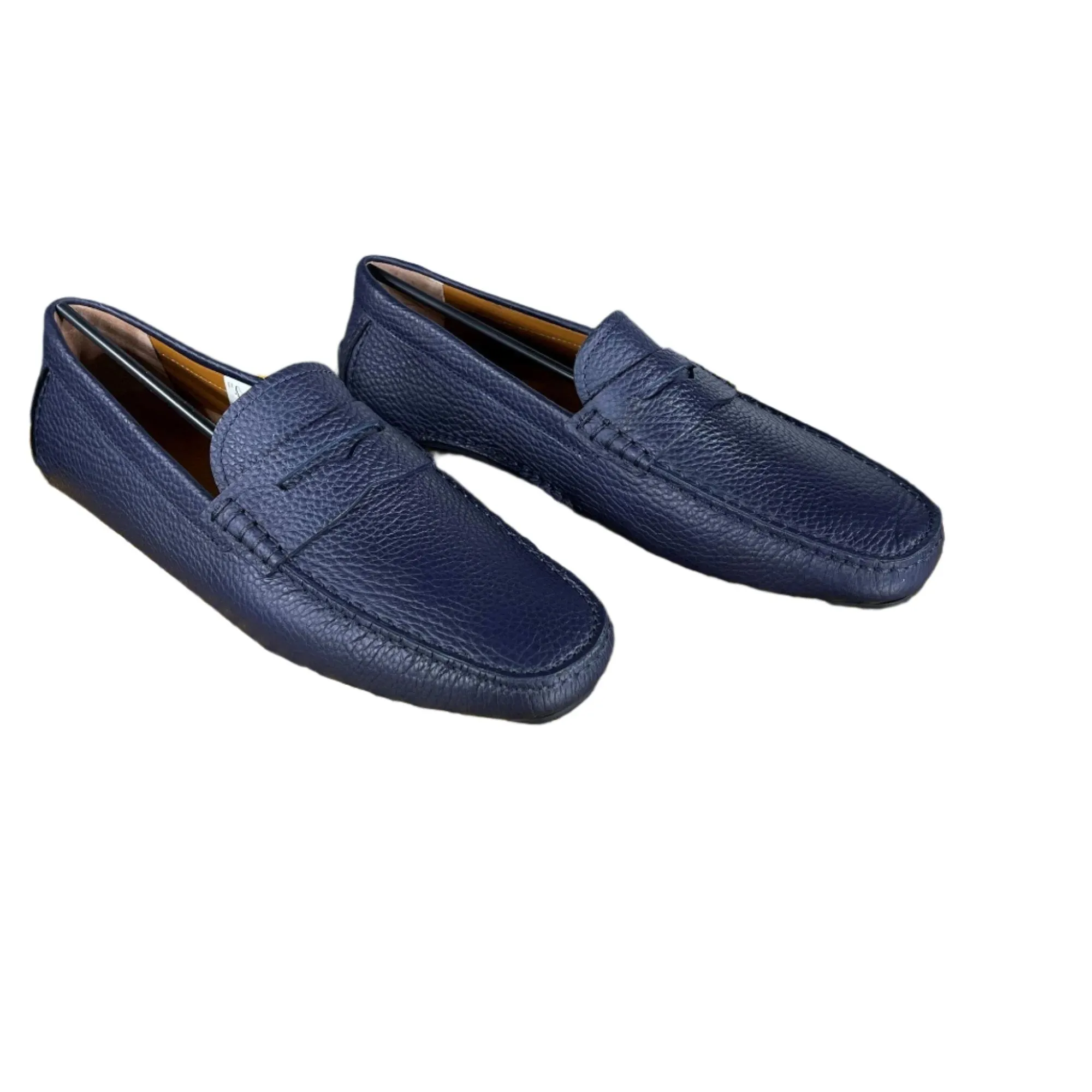 Bally Warno Atlantic Blue Leather Drivers