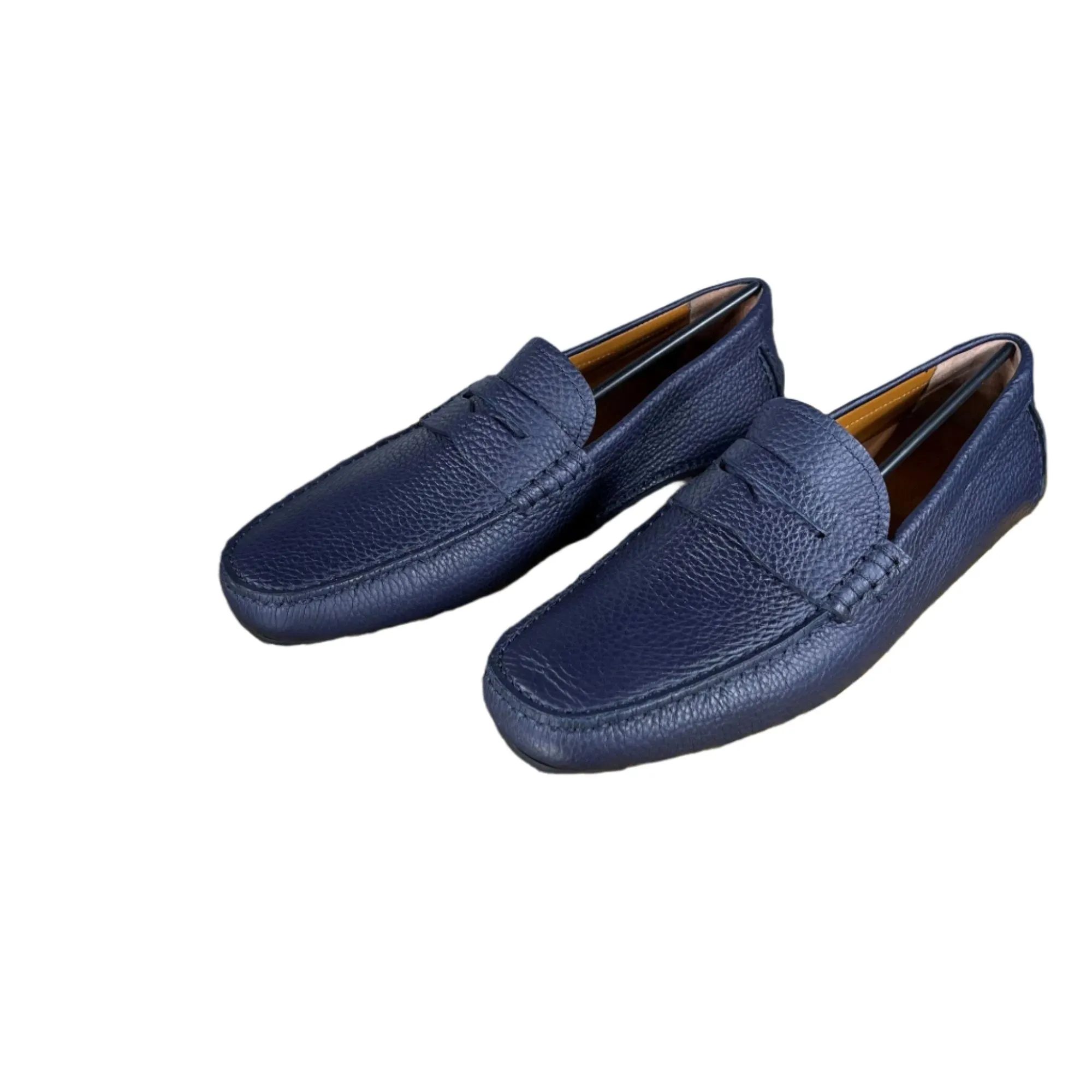 Bally Warno Atlantic Blue Leather Drivers