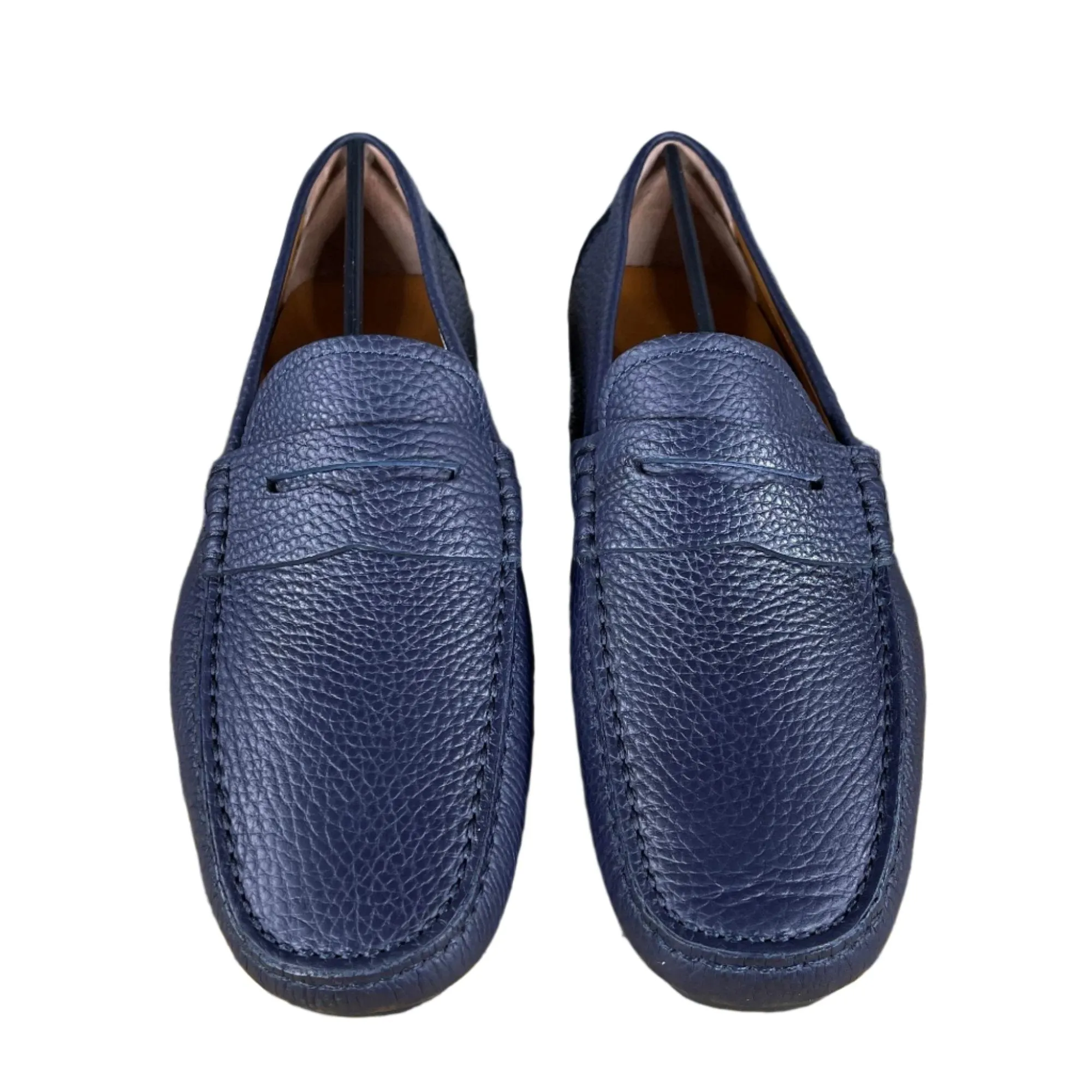 Bally Warno Atlantic Blue Leather Drivers
