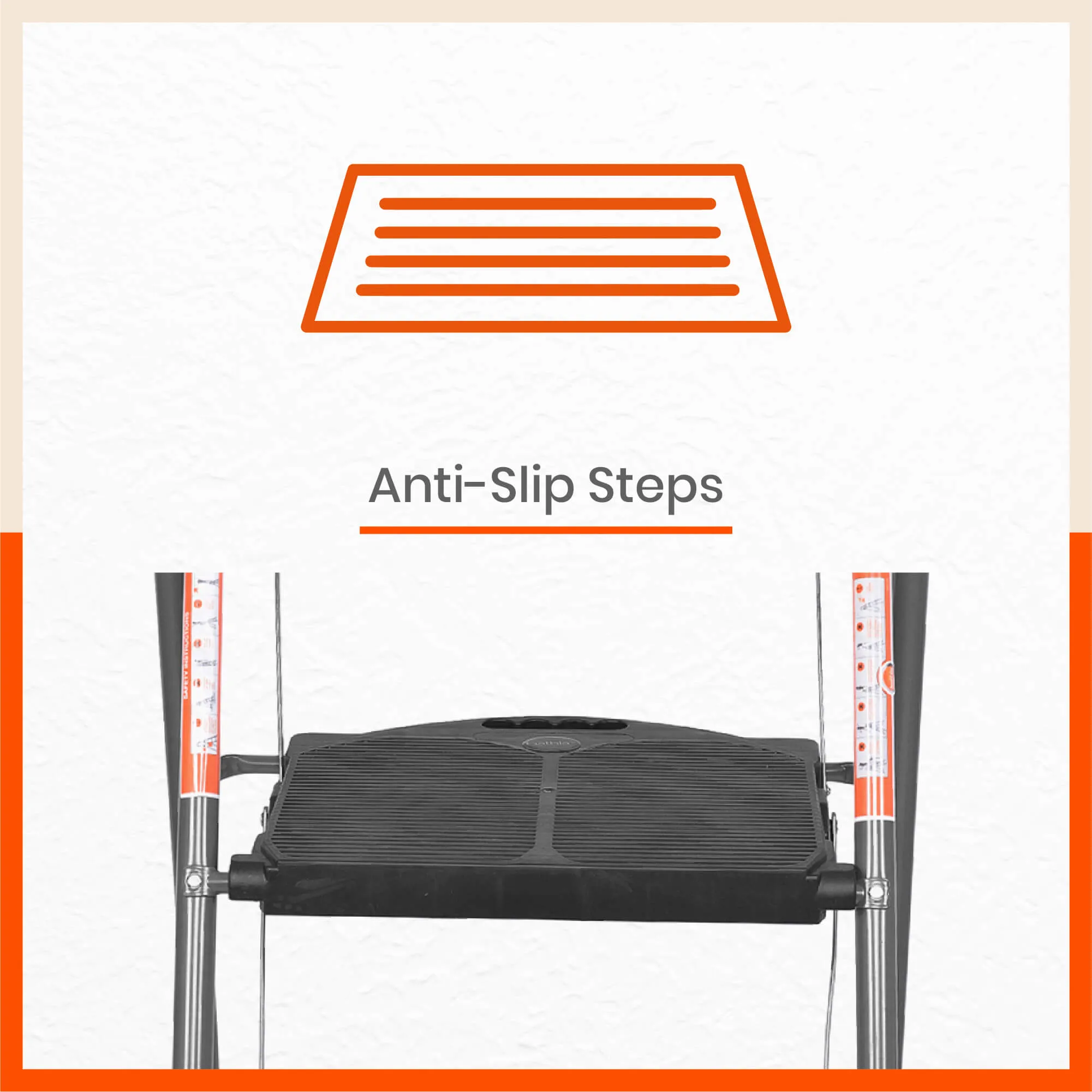 Bathla Boost Plus 4 - Step Foldable Steel Ladder For Home