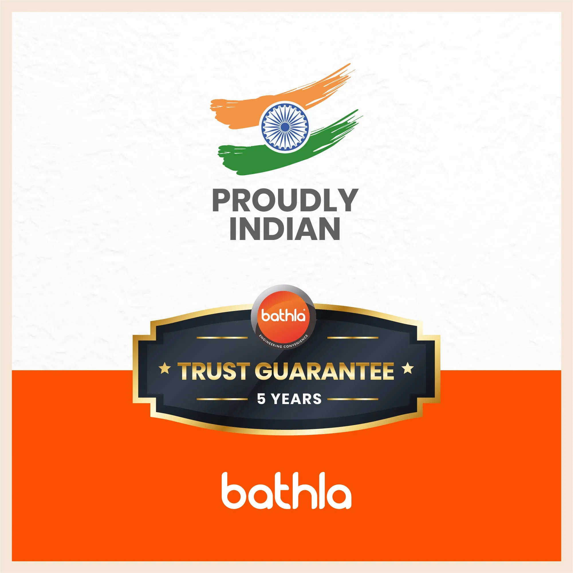 Bathla Prime 4 - Step Aluminium Ladder for Home with Multi Utility Support Handle - Orange