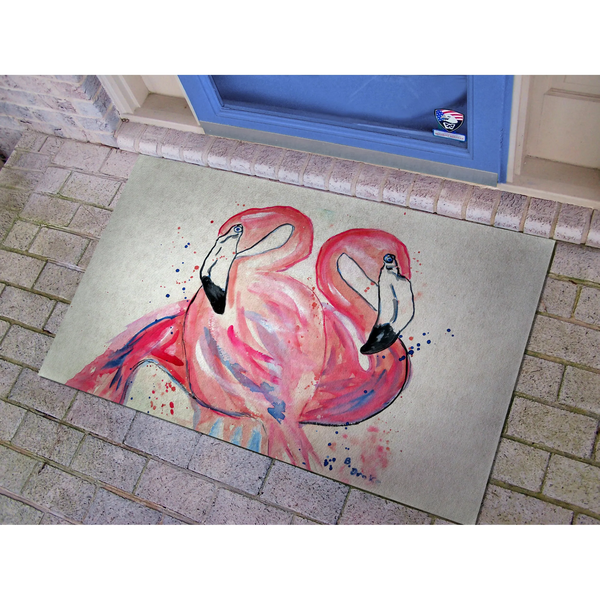 Betsy's Flamingo Doormat
