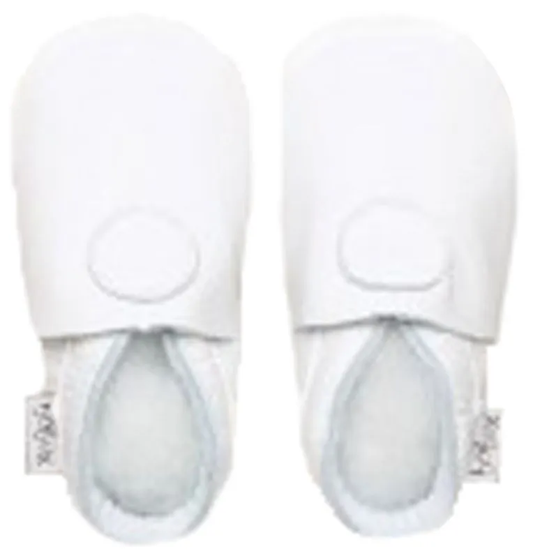 Bobux Plain Dot White Baby Crawling Shoes
