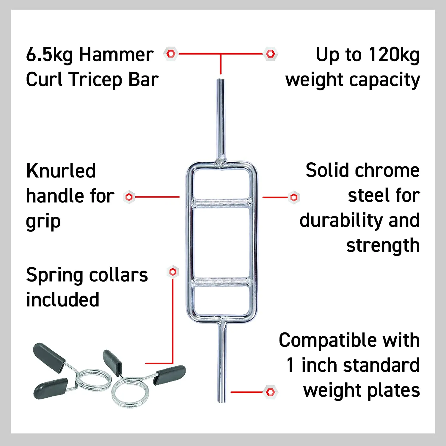 Body Revolution Hammer Curl Bar 1" Standard