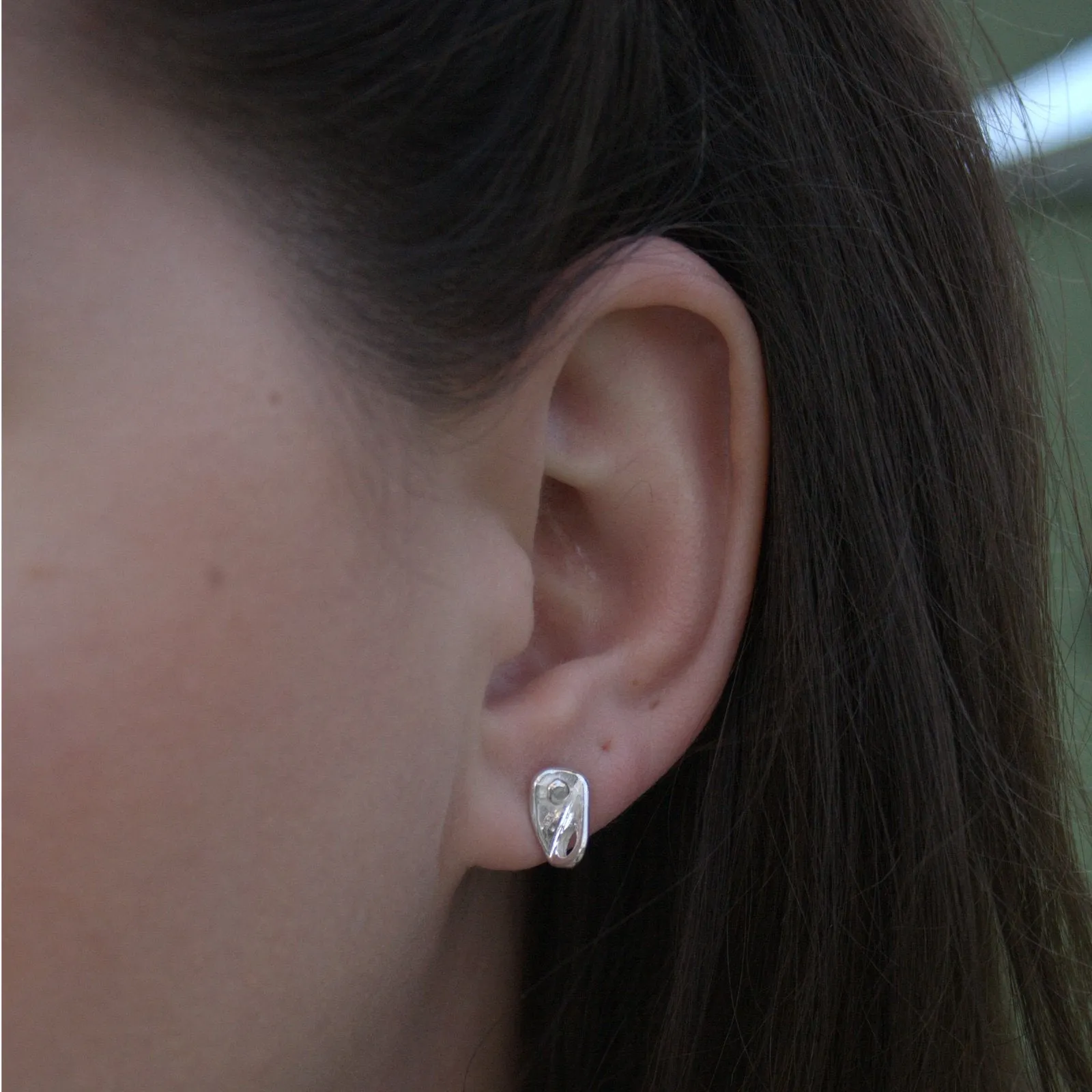 Bolt Hanger Anchor Earrings -Sterling Silver - Rock Climbing Jewelry