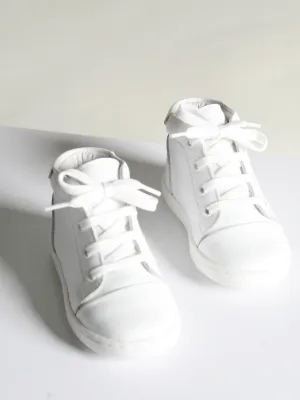 Borboleta White 'Danilo' Leather Hi-Top Boots