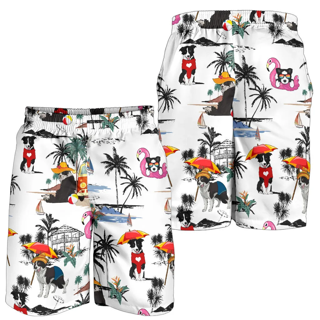 Border Collie-Summer Beach Mens Shorts