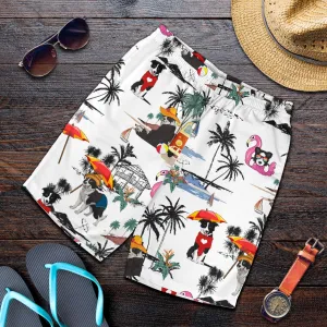 Border Collie-Summer Beach Mens Shorts