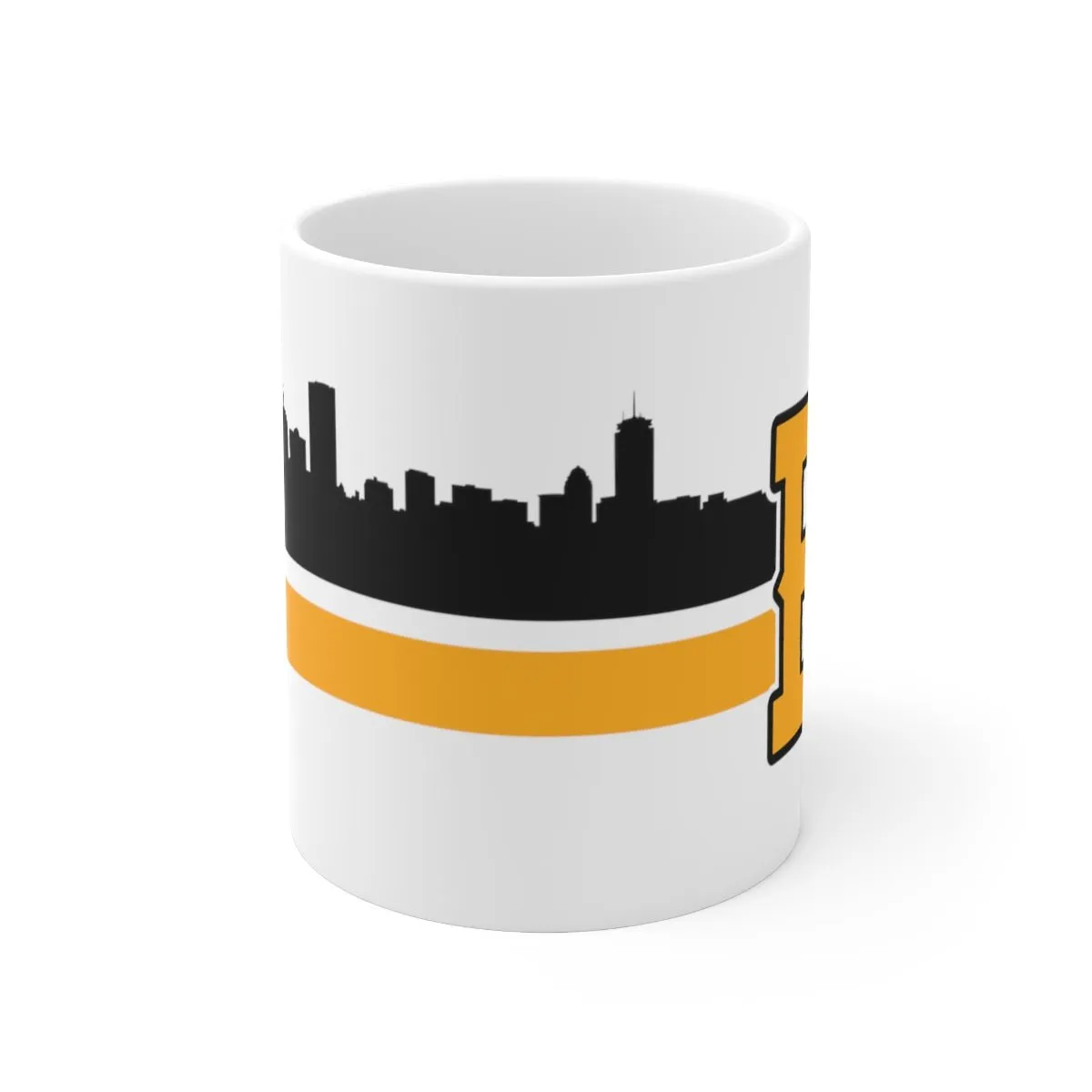 Boston B Black & Gold Sideline 11oz Coffee Mug
