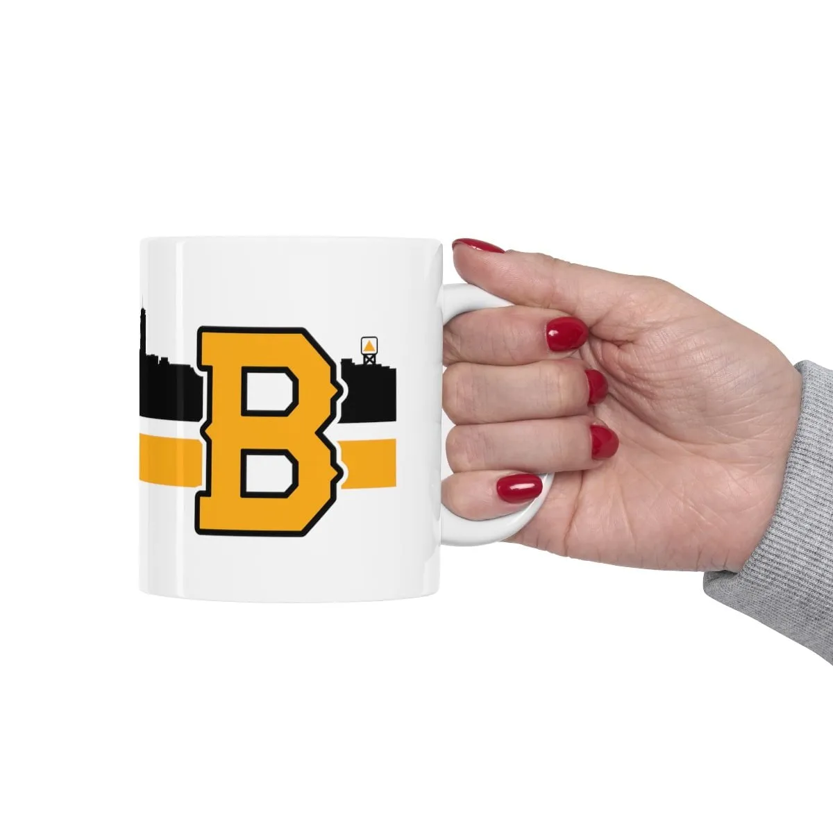 Boston B Black & Gold Sideline 11oz Coffee Mug