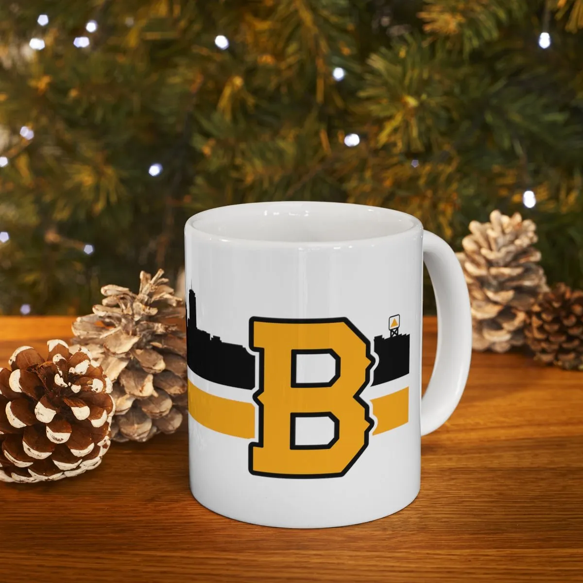 Boston B Black & Gold Sideline 11oz Coffee Mug