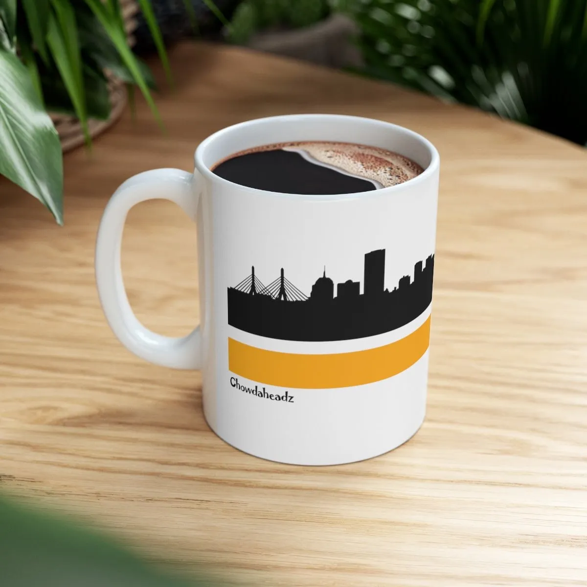 Boston B Black & Gold Sideline 11oz Coffee Mug