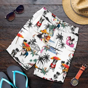 Boston Terrier-Summer Beach Mens Shorts