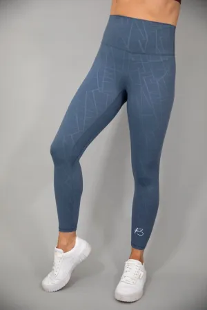 botthms Blue Power Stripe Seamless Leggings