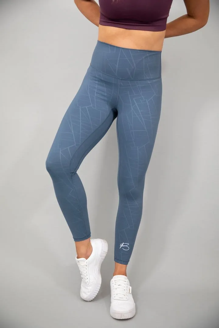 botthms Blue Power Stripe Seamless Leggings