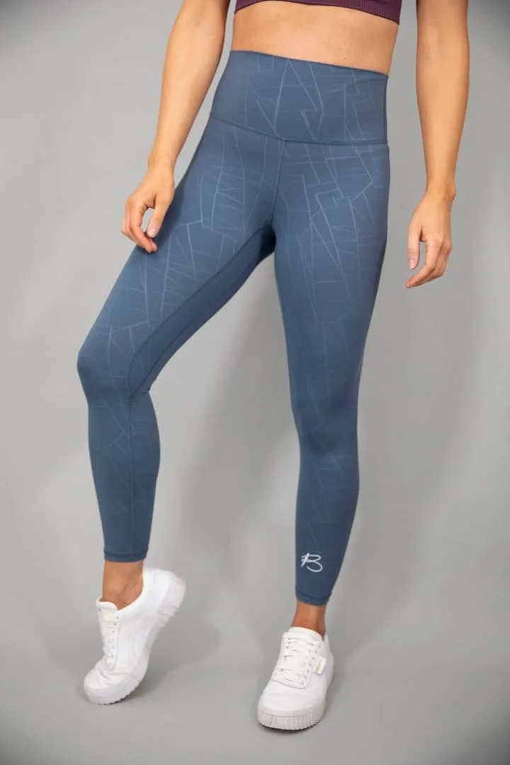 botthms Blue Power Stripe Seamless Leggings
