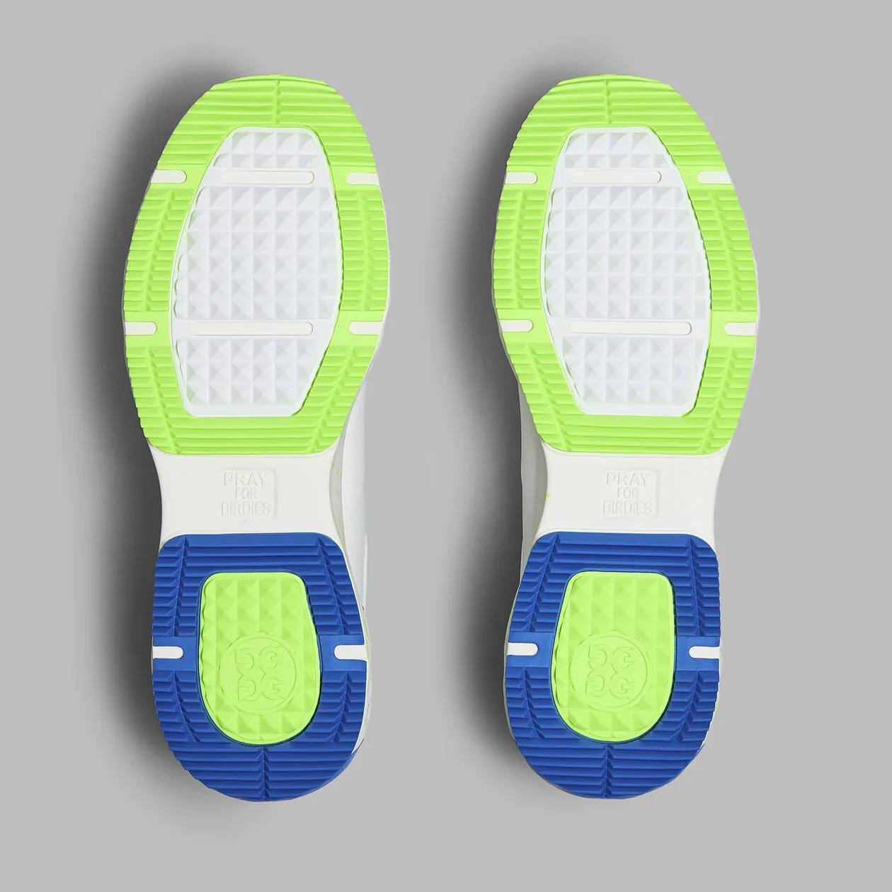 Brand New! G/Fore Men's MG4  Stippled Golf Shoes: Snow/Acid Lime