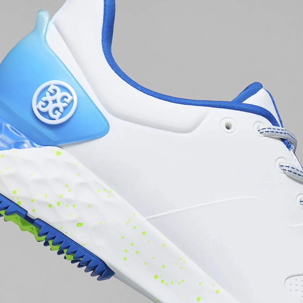 Brand New! G/Fore Men's MG4  Stippled Golf Shoes: Snow/Acid Lime