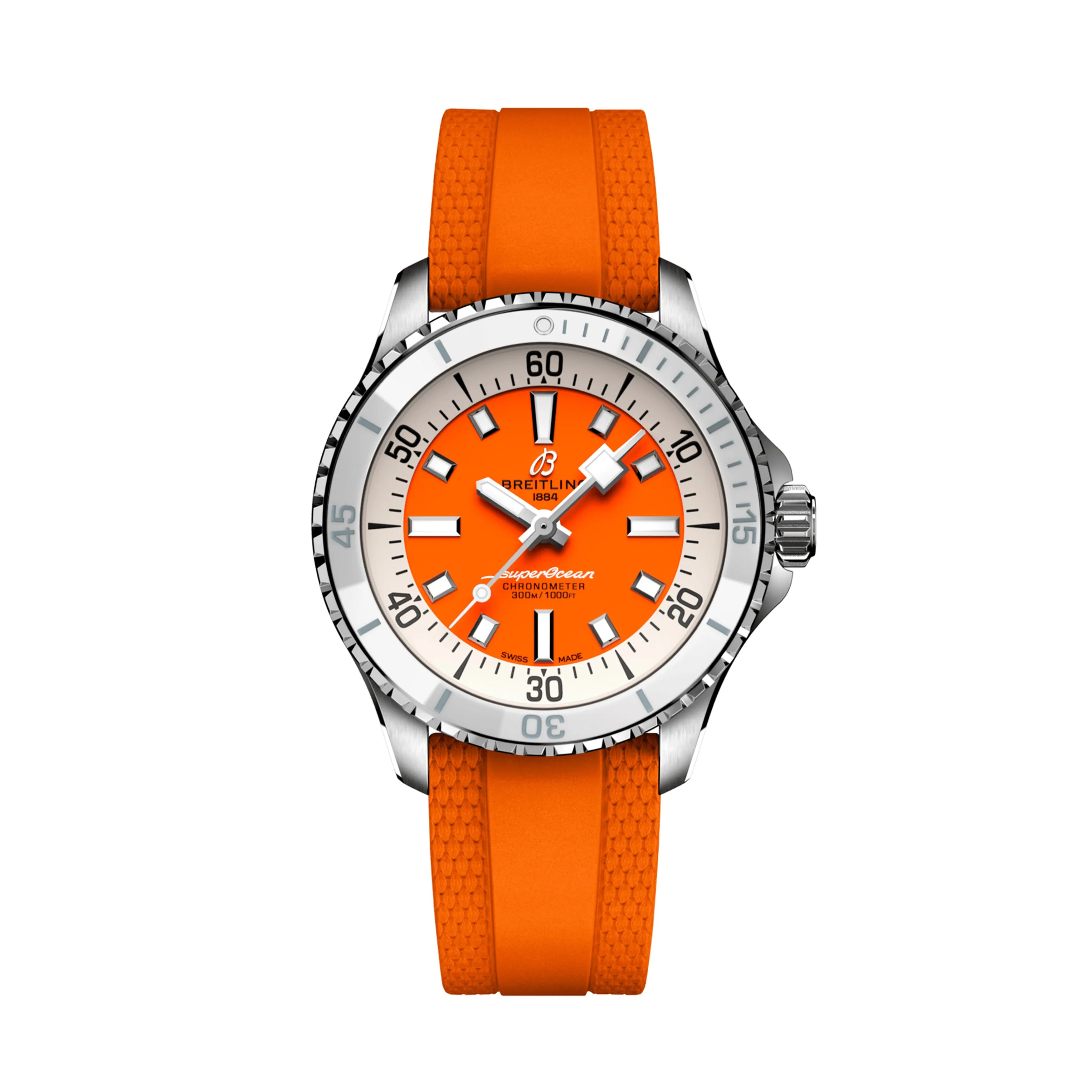 Breitling Superocean Automatic Watch, 36mm Orange Dial, A17377211O1S1